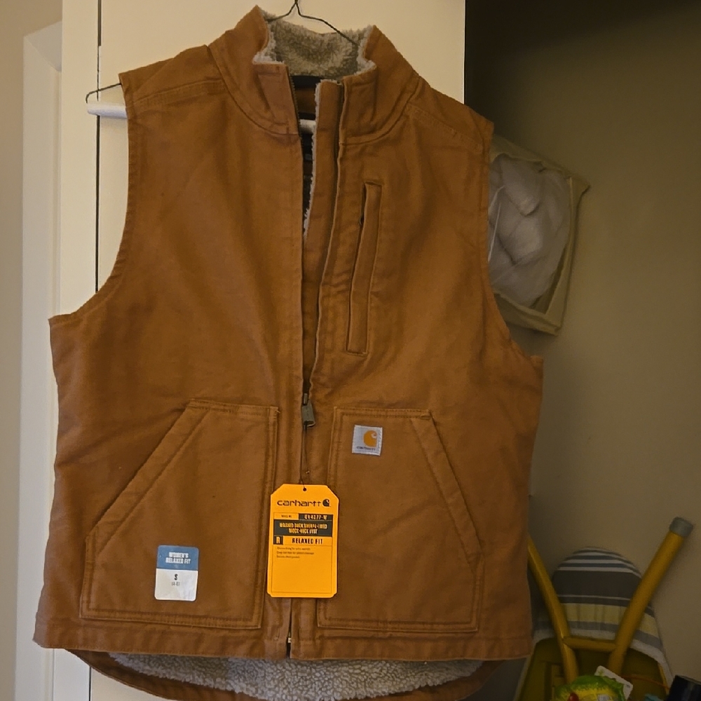 Carhartt Brown Sherpa-Lined Vest